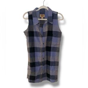 Foundry Supply Co. Sleeveless Vest Plaid Size 2XLT
